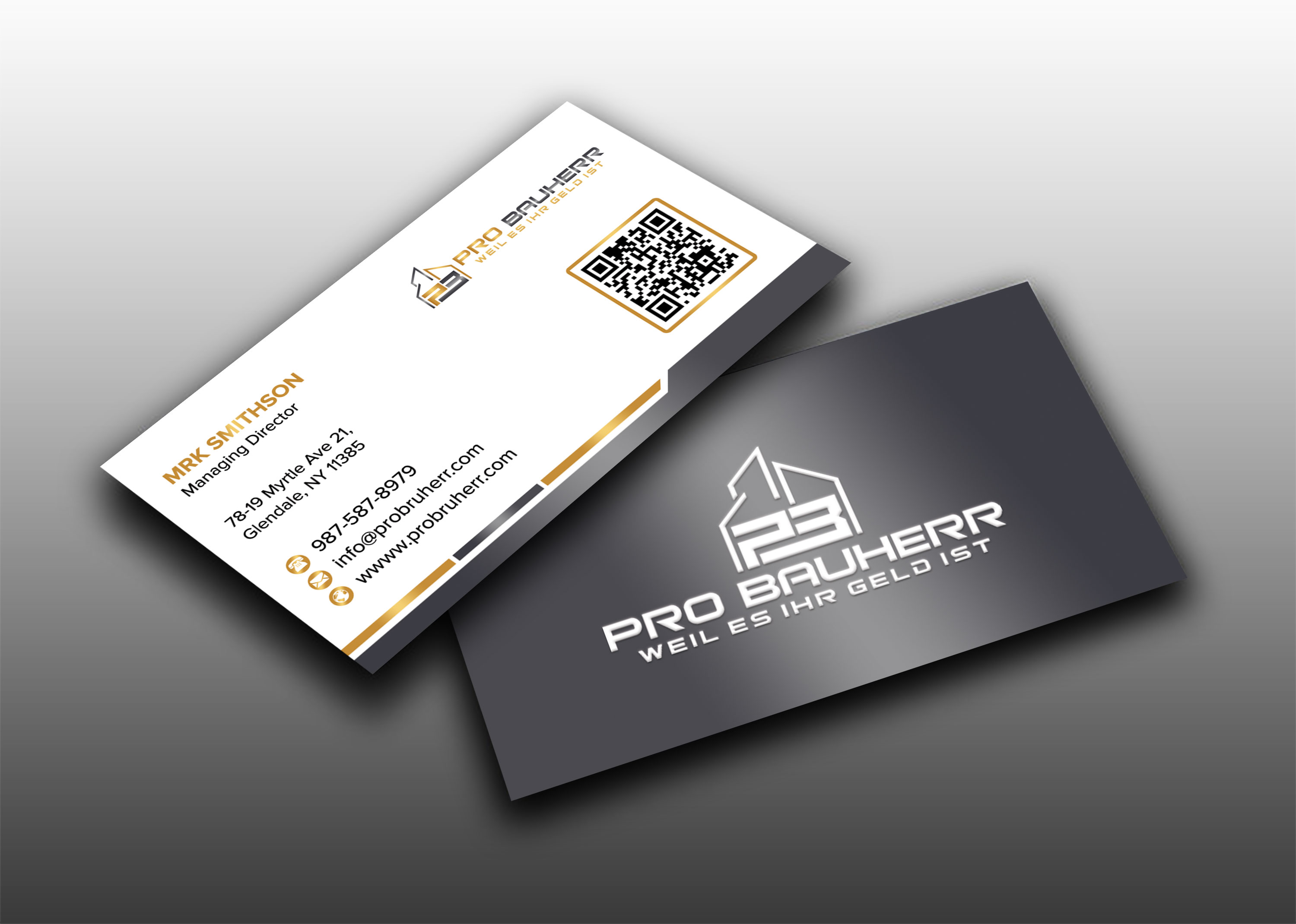 Visitenkarten-Design von sadikul islam für Pro Bauherr GmbH | Design #30880612