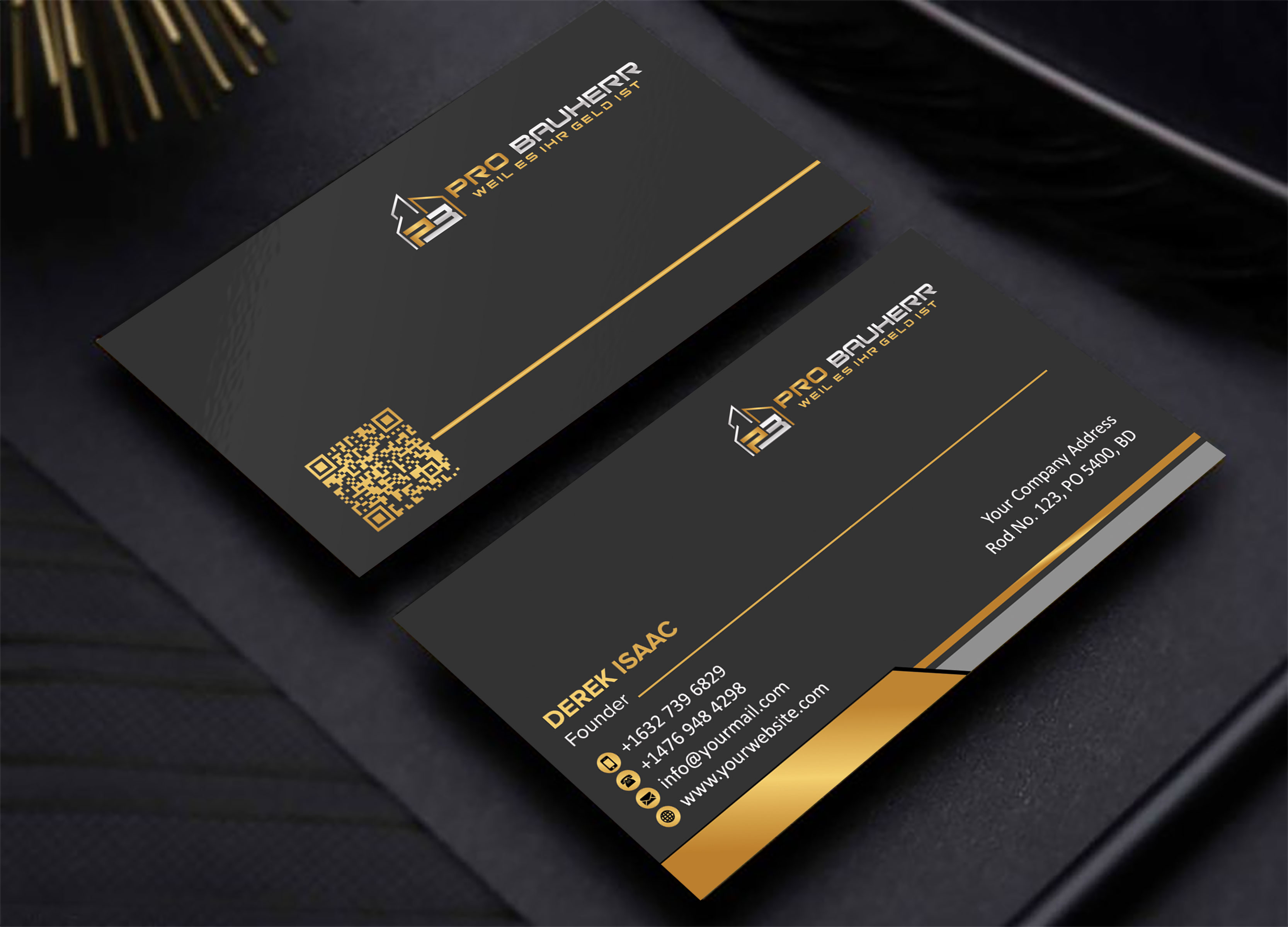 Visitenkarten-Design von Shuvo094 für Pro Bauherr GmbH | Design #30875026