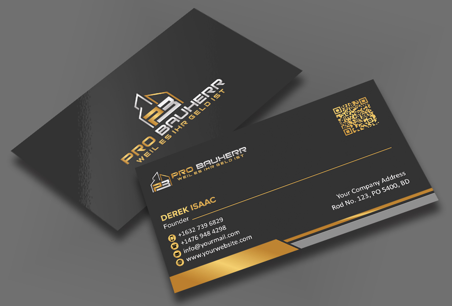Visitenkarten-Design von Shuvo094 für Pro Bauherr GmbH | Design #30875030
