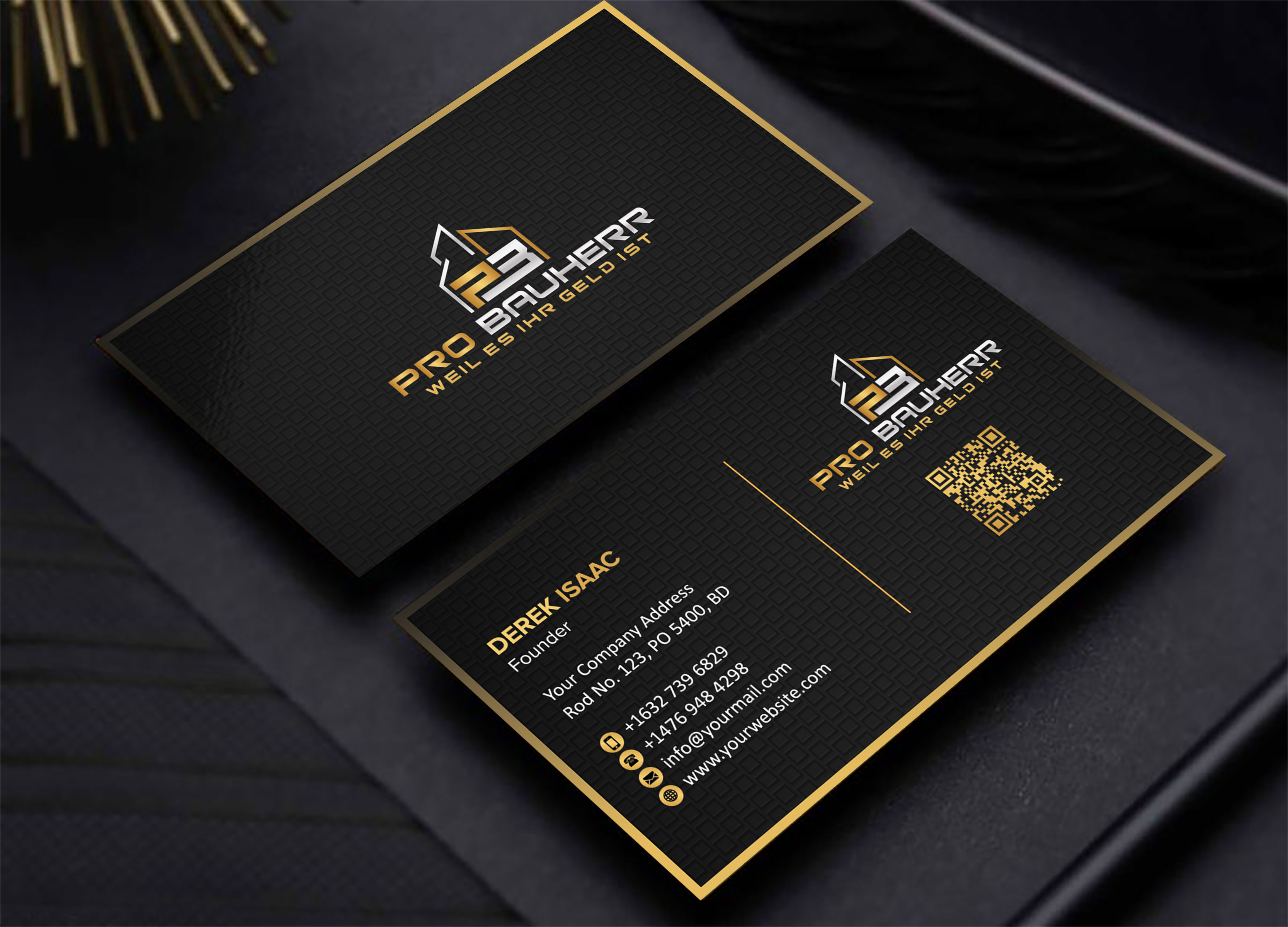 Business Card Design by Shuvo094 for Pro Bauherr GmbH | Design #30875704