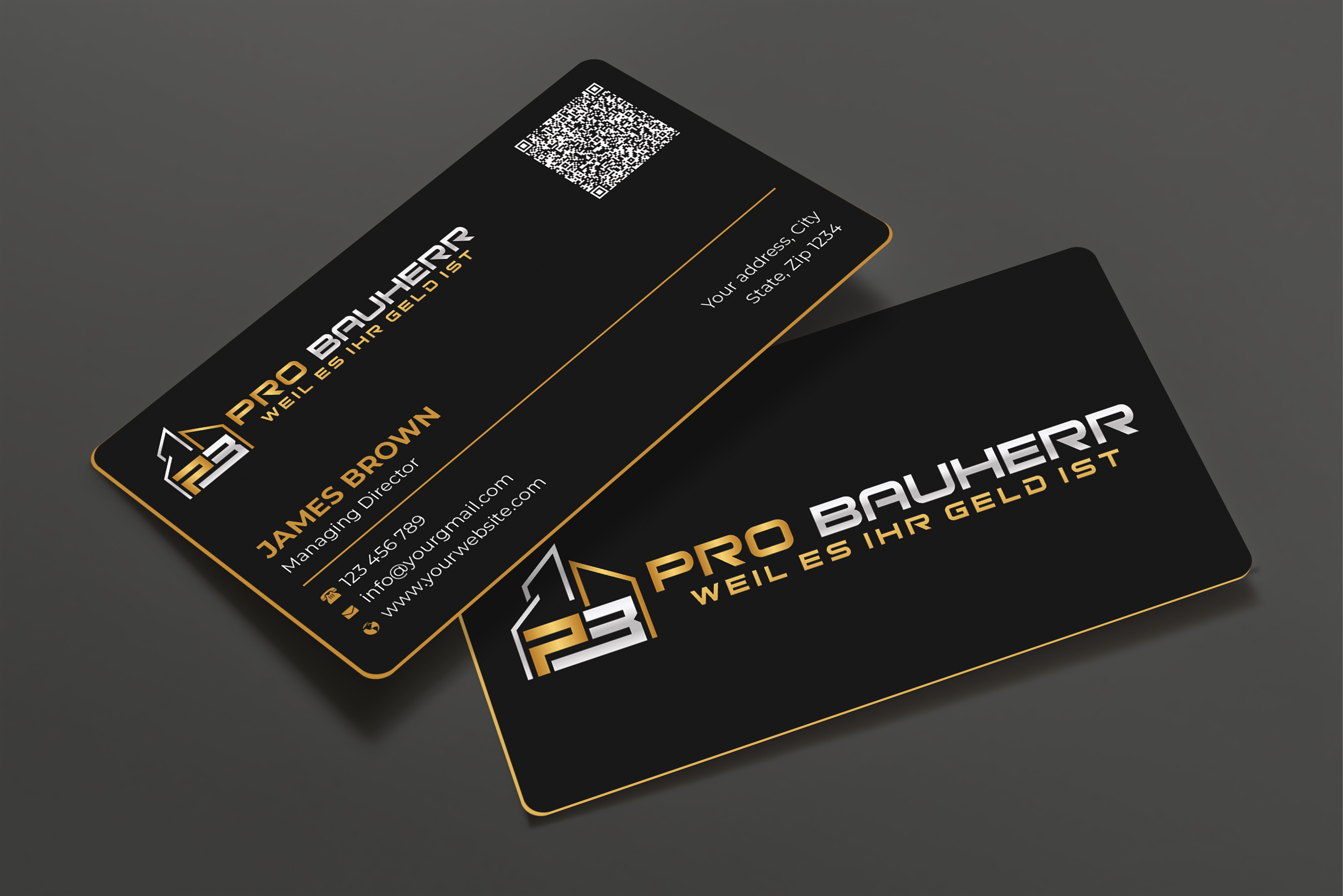 Business Card Design by Expert Bappy for Pro Bauherr GmbH | Design #30869877