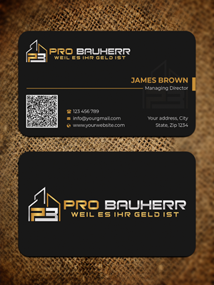 Business Card Design by Expert Bappy for Pro Bauherr GmbH | Design: #30869944