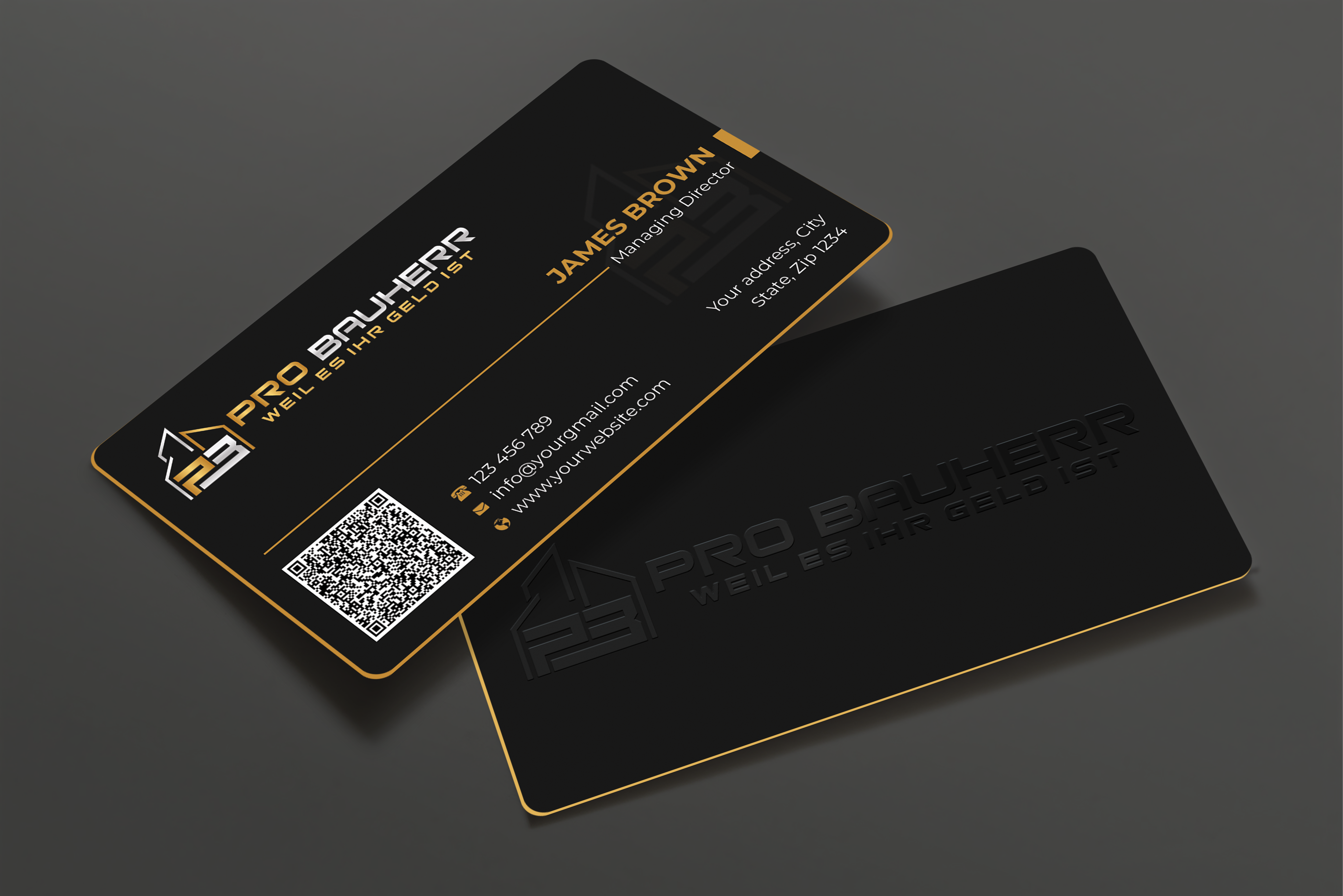 Business Card Design by Expert Bappy for Pro Bauherr GmbH | Design #30870114