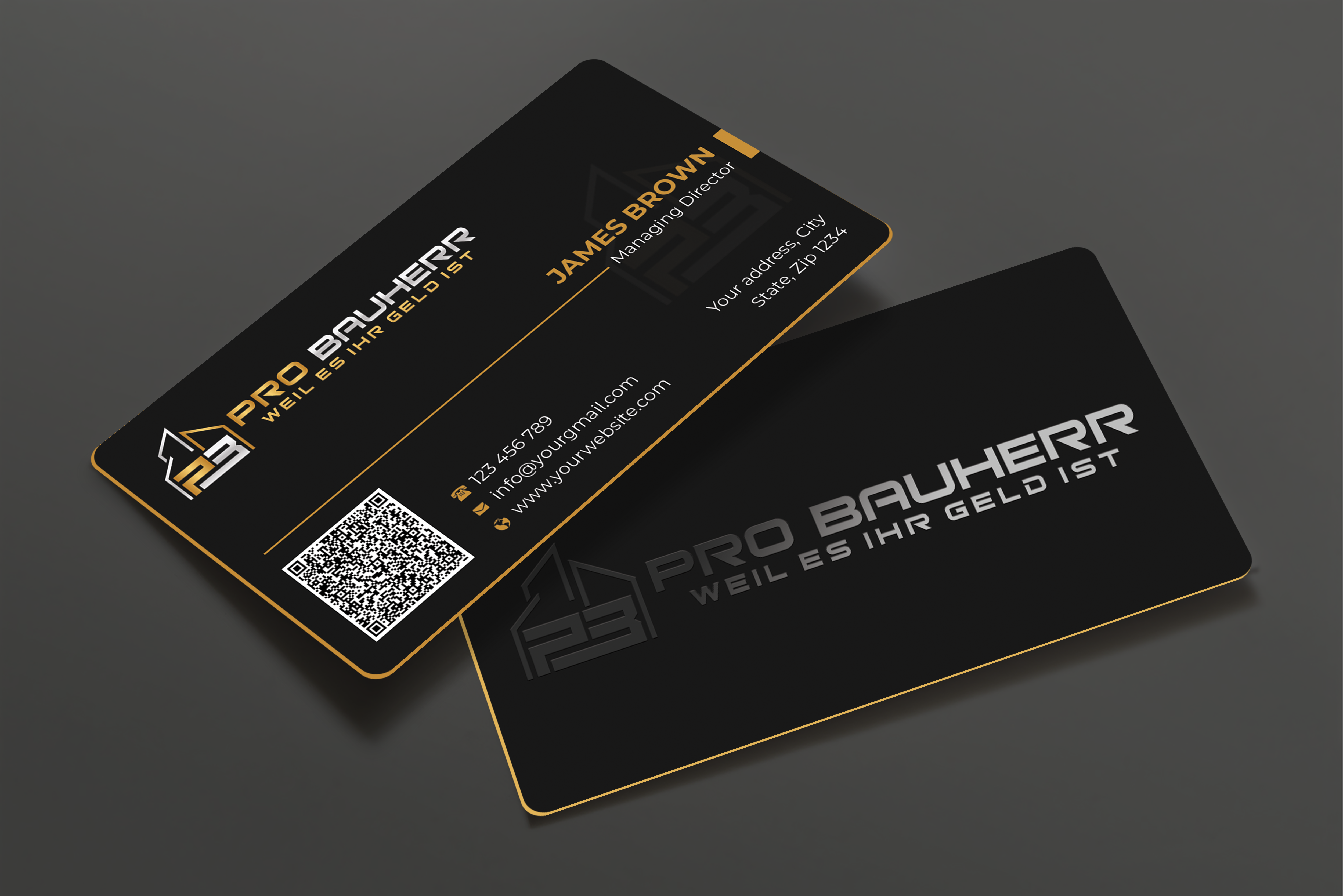 Business Card Design by Expert Bappy for Pro Bauherr GmbH | Design #30870341