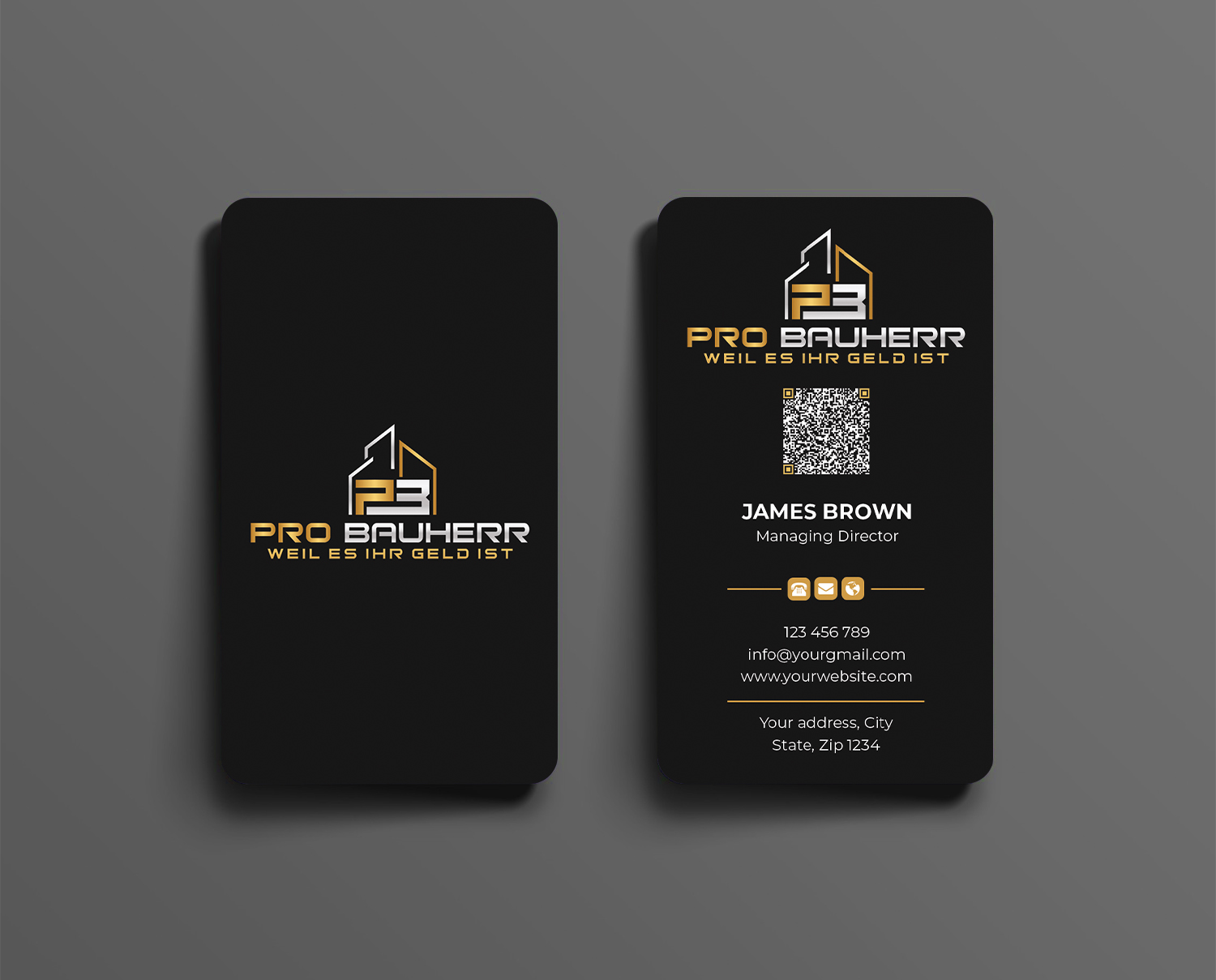 Visitenkarten-Design von Expert Bappy für Pro Bauherr GmbH | Design #30881215