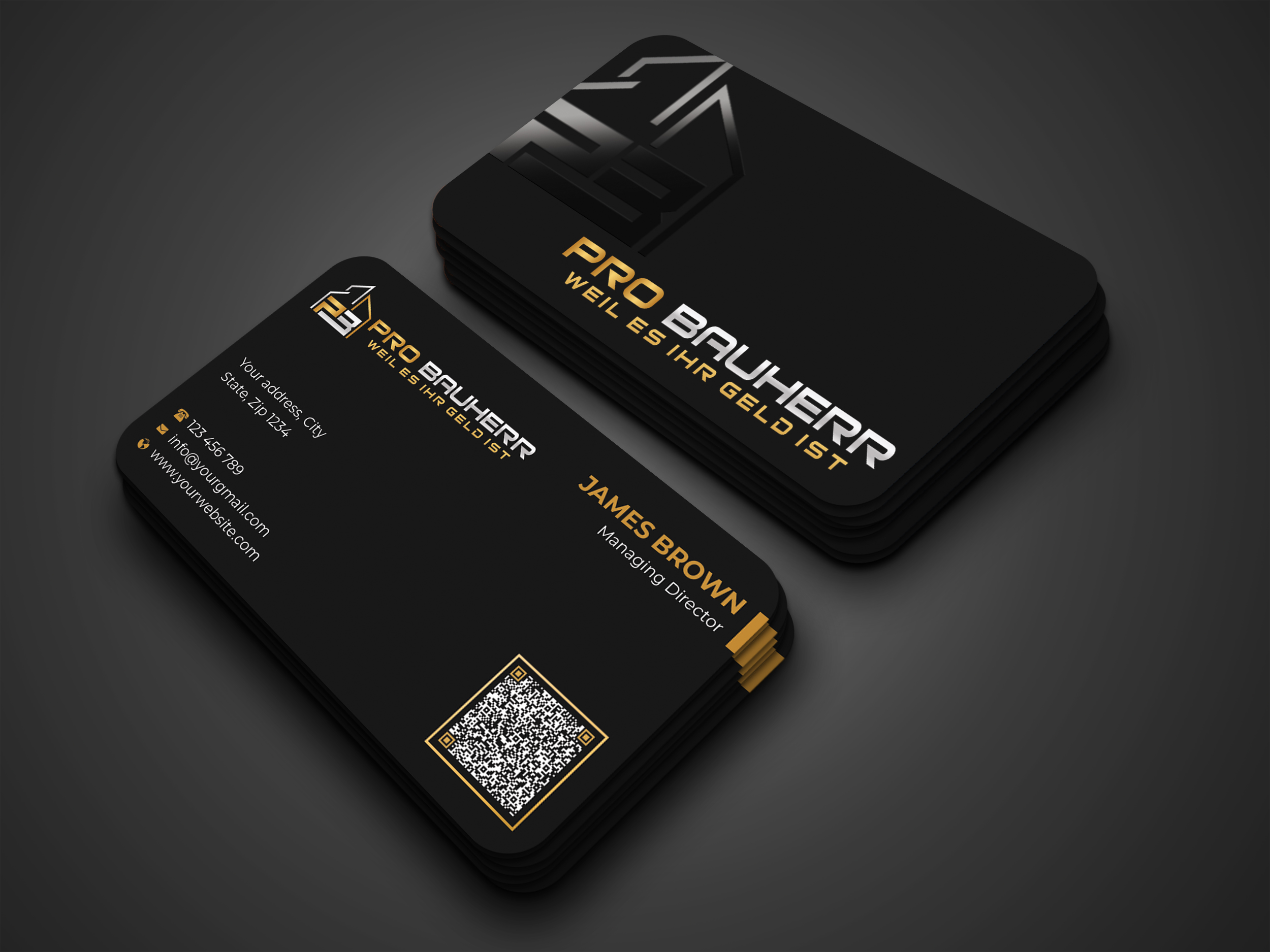 Business Card Design by Expert Bappy for Pro Bauherr GmbH | Design #30881304
