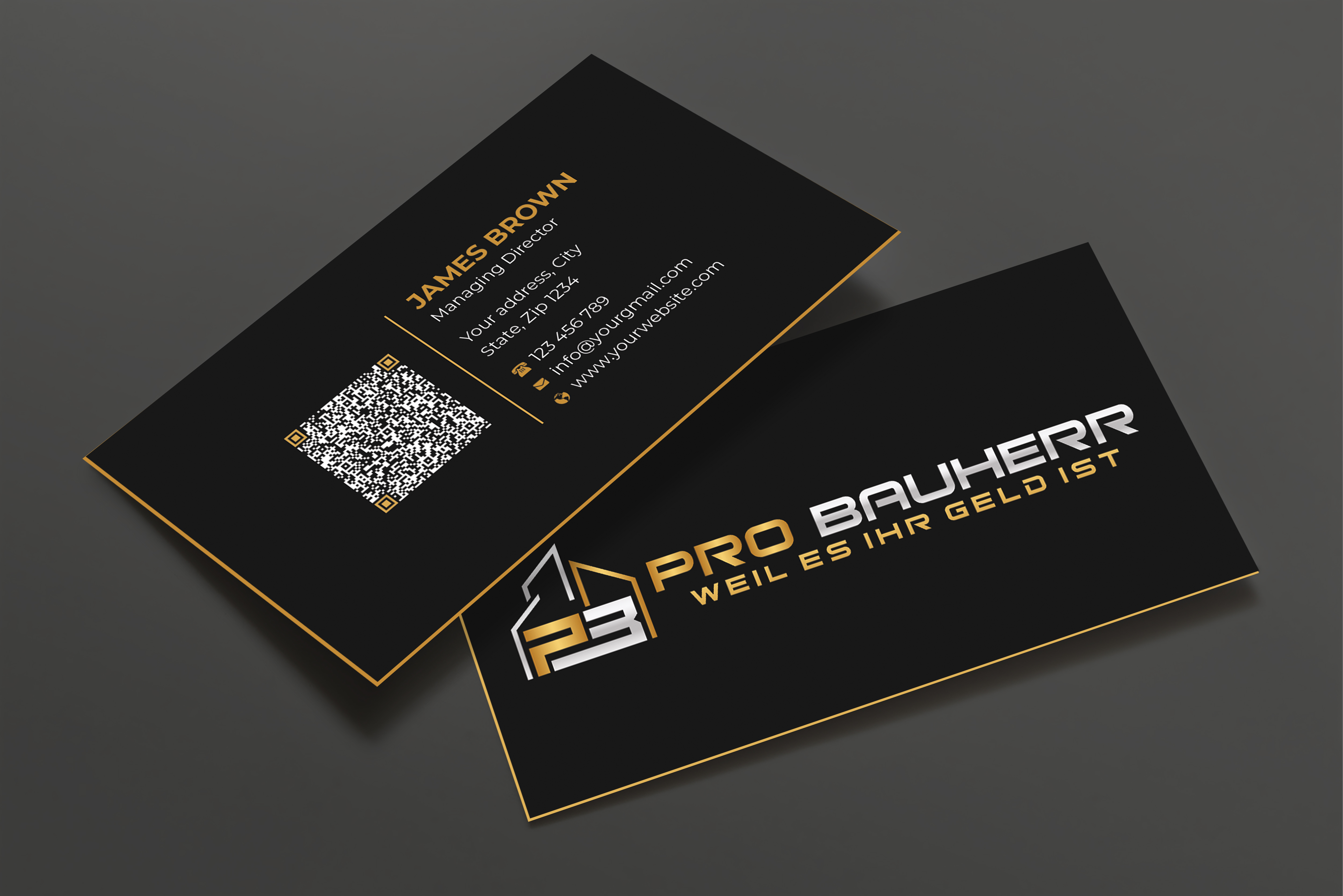 Visitenkarten-Design von Expert Bappy für Pro Bauherr GmbH | Design #30881402