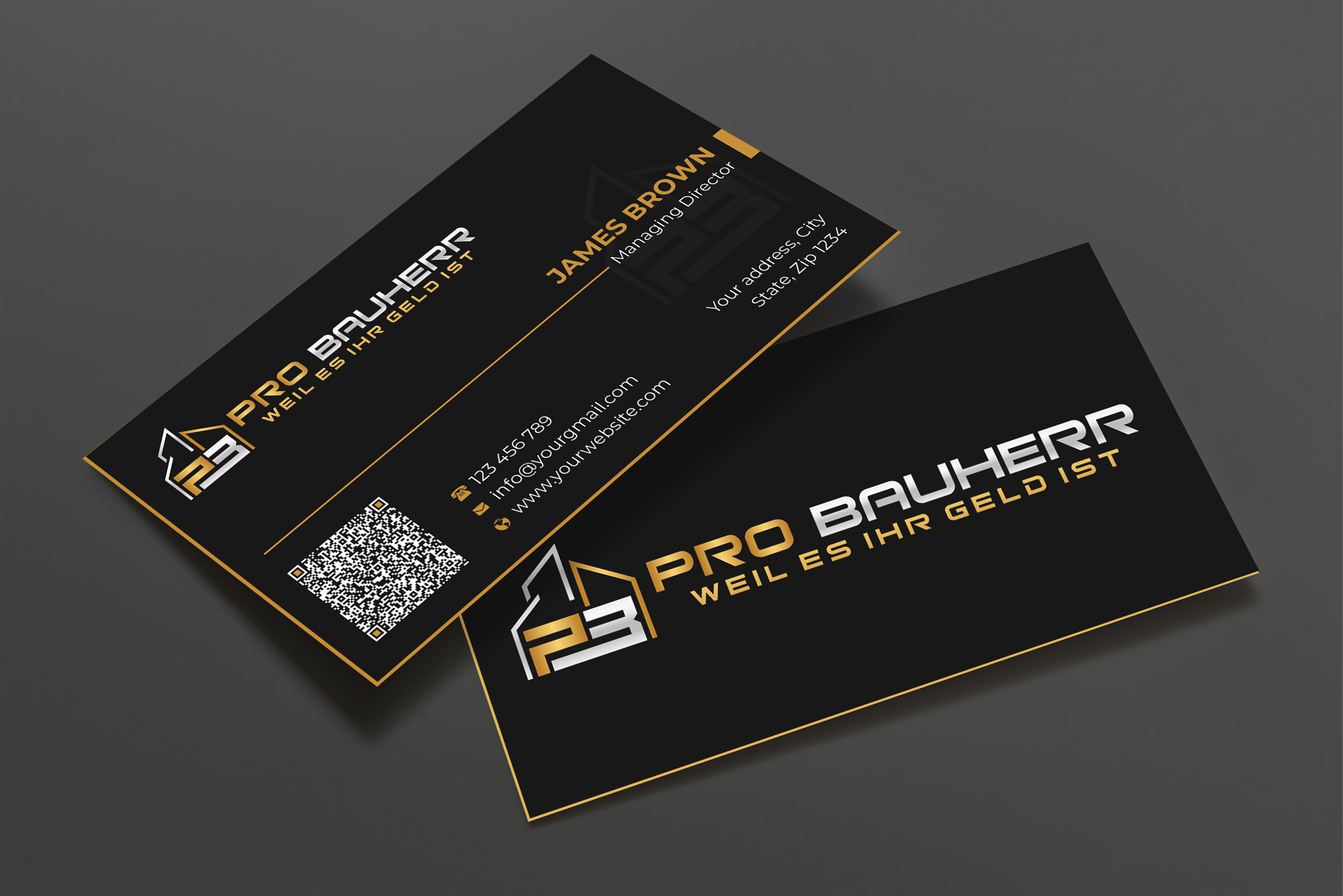 Diseño de Tarjeta de Presentación por Expert Bappy para Pro Bauherr GmbH | Diseño #30887616