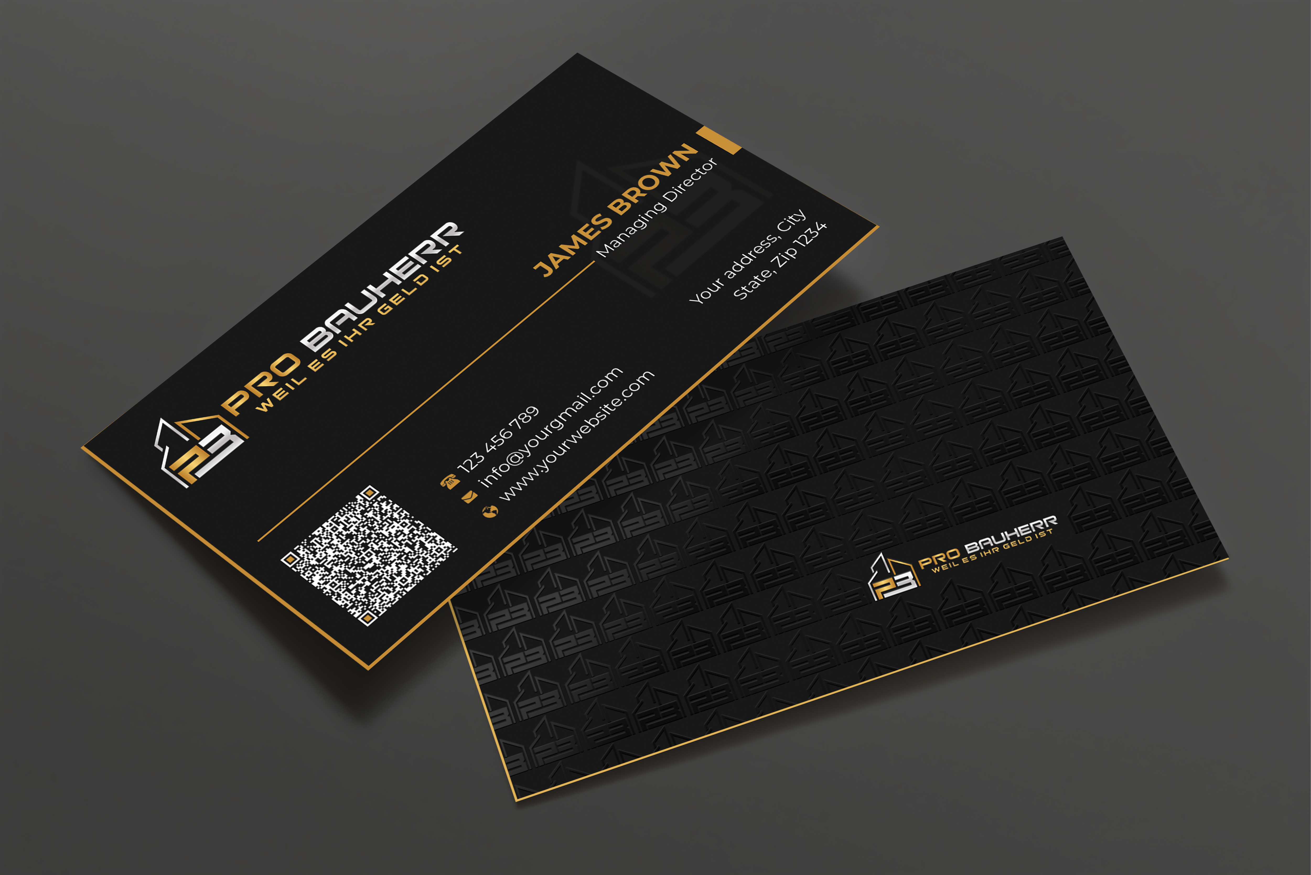 Diseño de Tarjeta de Presentación por Expert Bappy para Pro Bauherr GmbH | Diseño #30887623