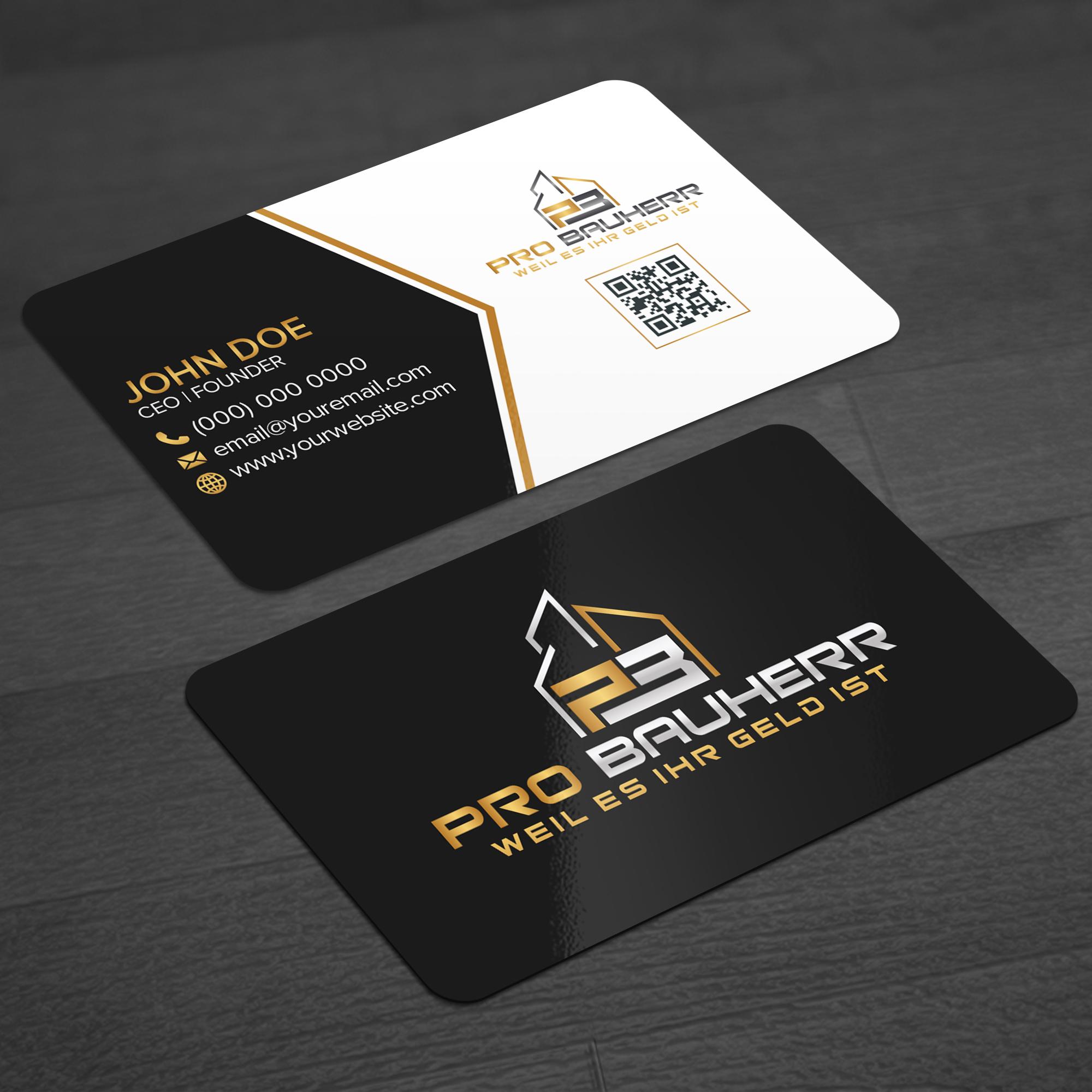Business Card Design by WellDesign for Pro Bauherr GmbH | Design #30870266