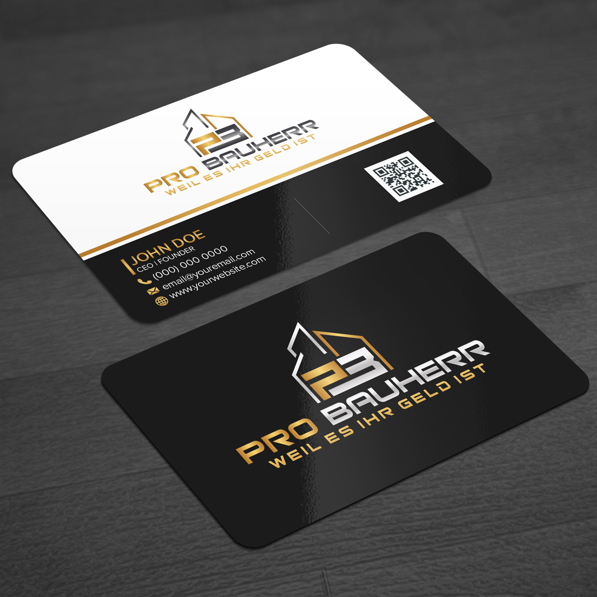 Business Card Design by WellDesign for Pro Bauherr GmbH | Design #30870267