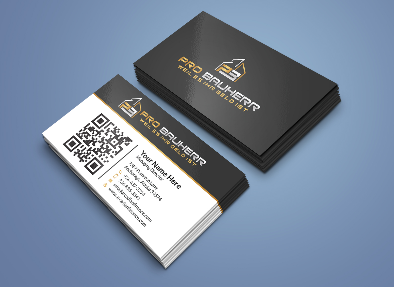 Visitenkarten-Design von UniqueDesignPro für Pro Bauherr GmbH | Design #30874412