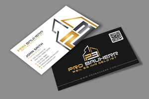 Business Card Design by Sun Moon Graphic Designer for Pro Bauherr GmbH | Design: #30874322