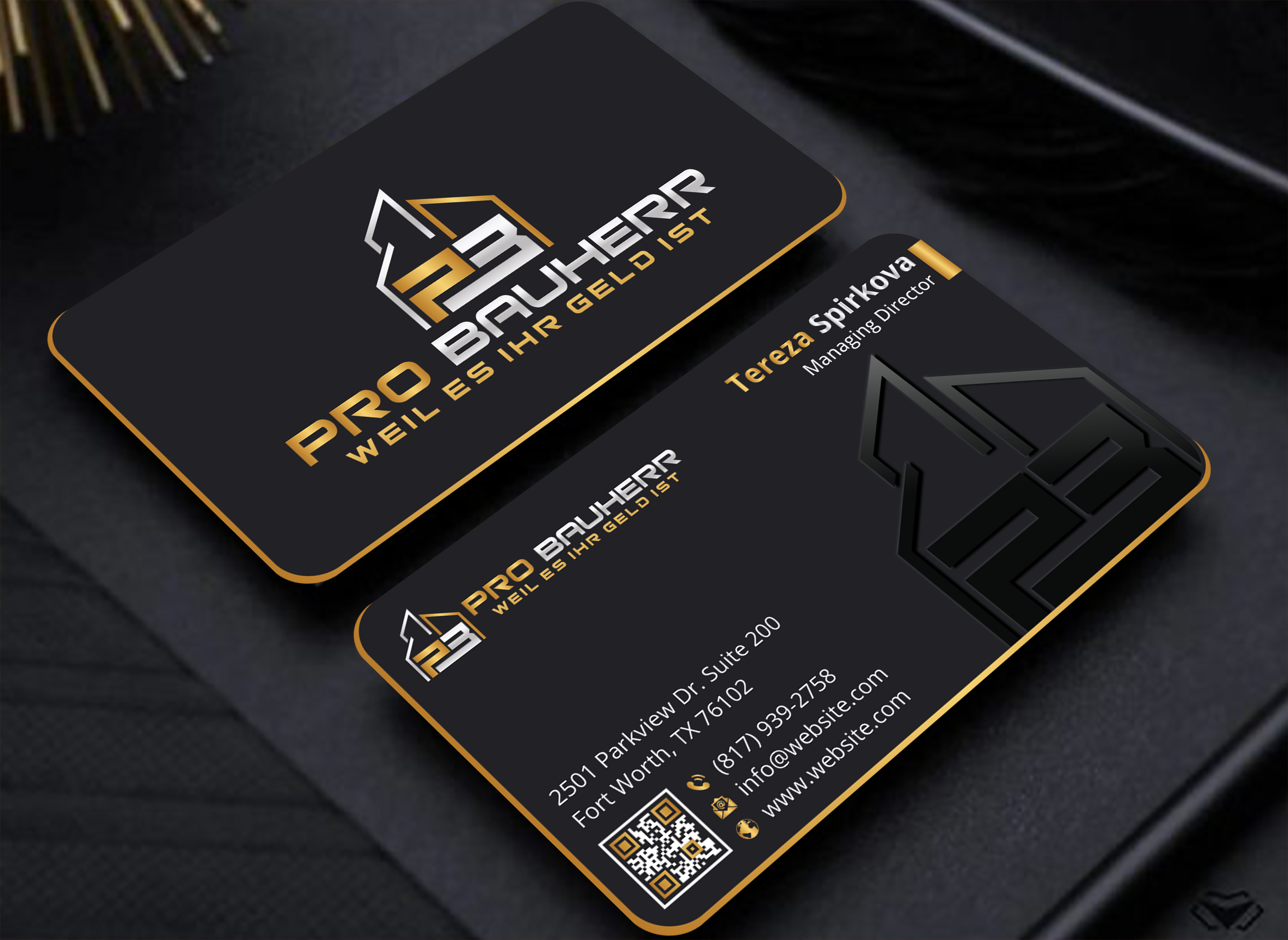 Business Card Design by DesignerShahadat for Pro Bauherr GmbH | Design #30871963
