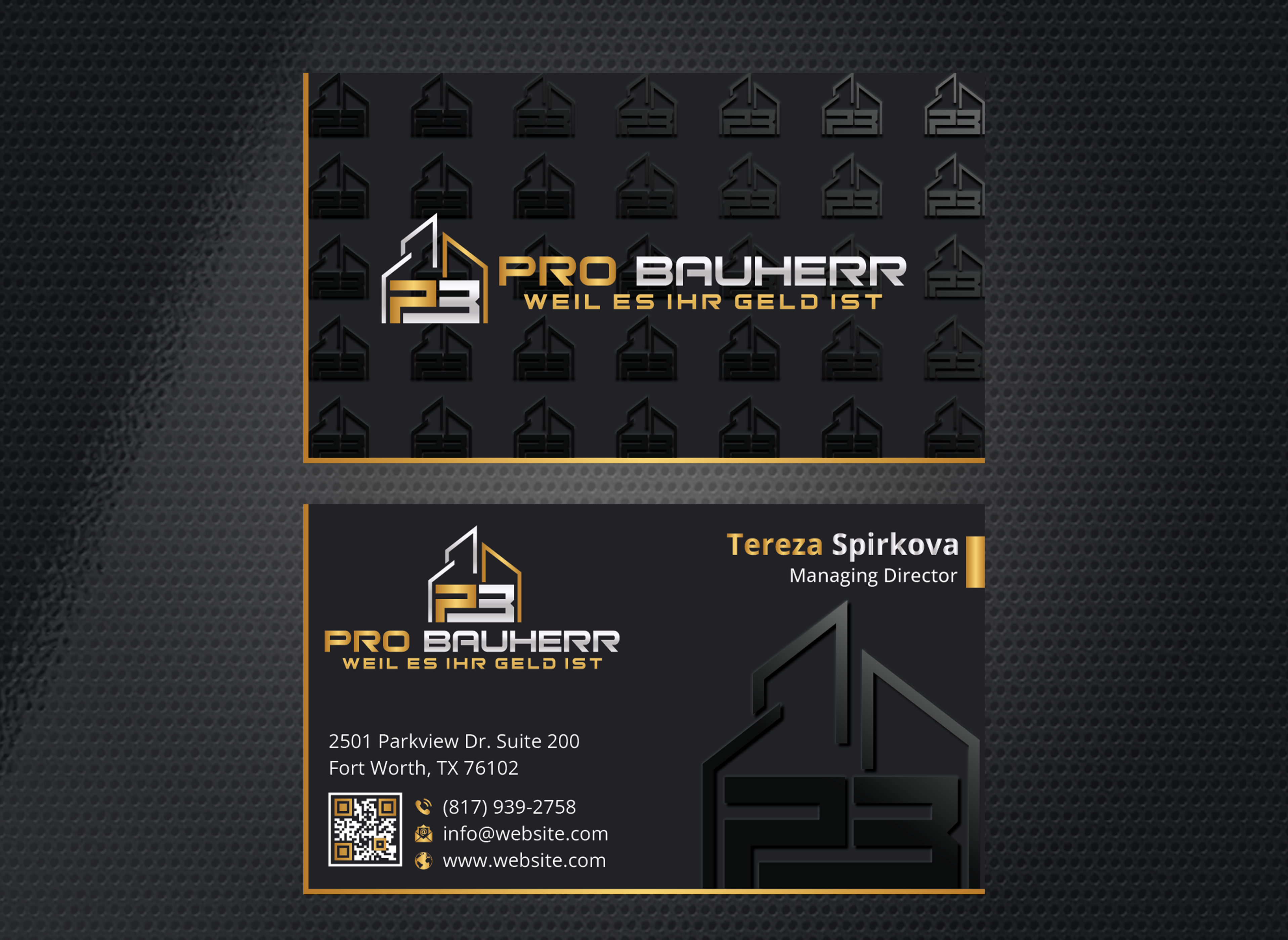 Design de Carte de Visite par DesignerShahadat pour Pro Bauherr GmbH | Design #30872513