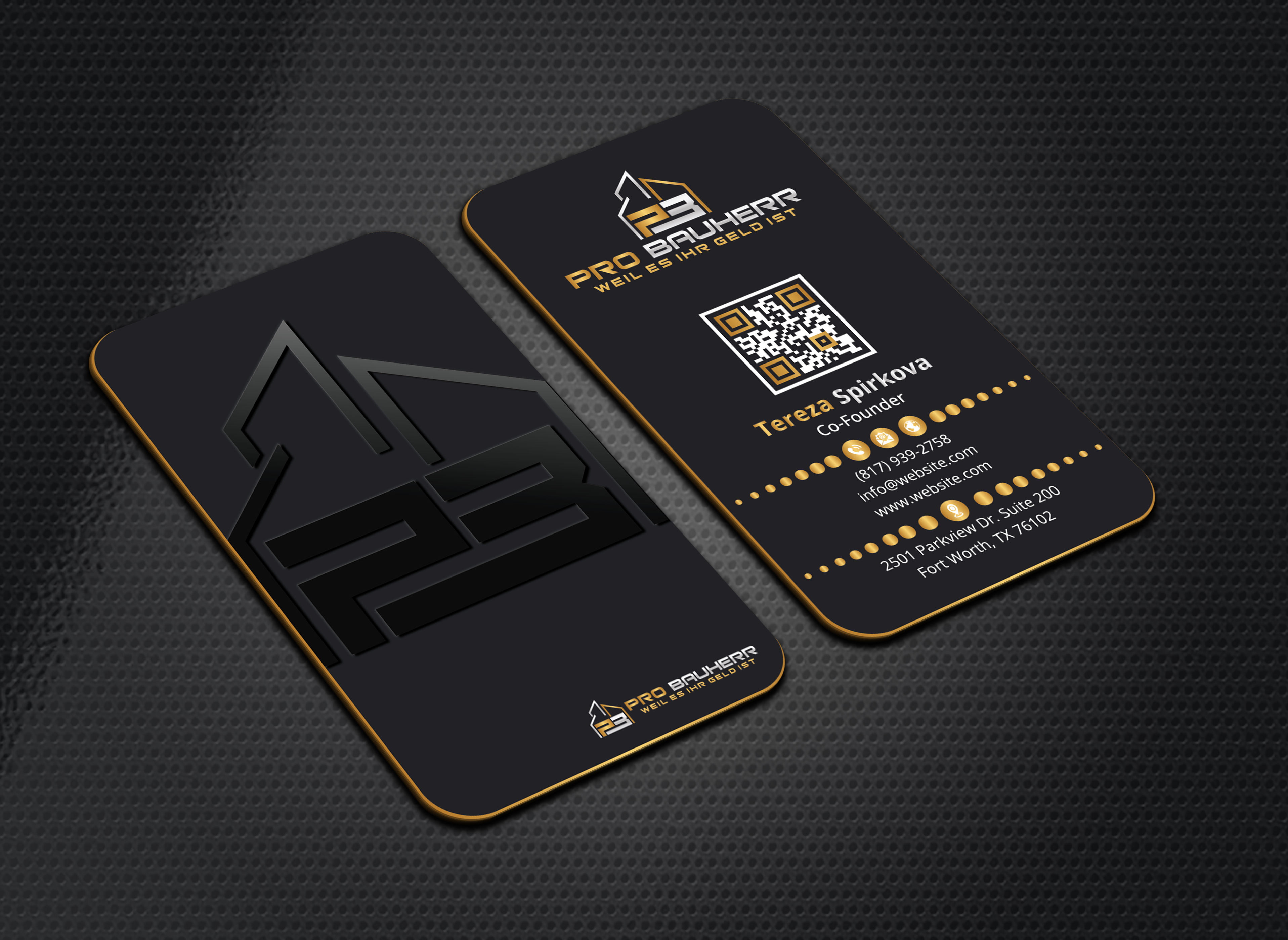 Business Card Design by DesignerShahadat for Pro Bauherr GmbH | Design #30872633