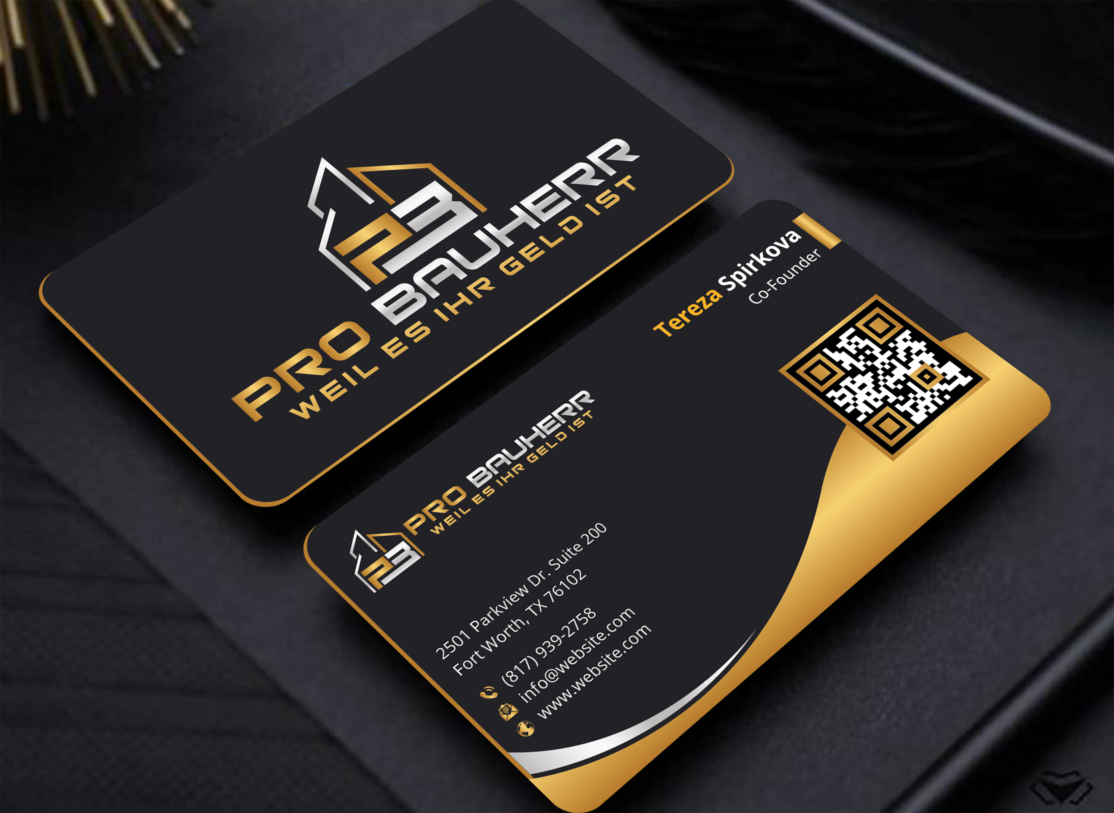 Visitenkarten-Design von DesignerShahadat für Pro Bauherr GmbH | Design #30872744