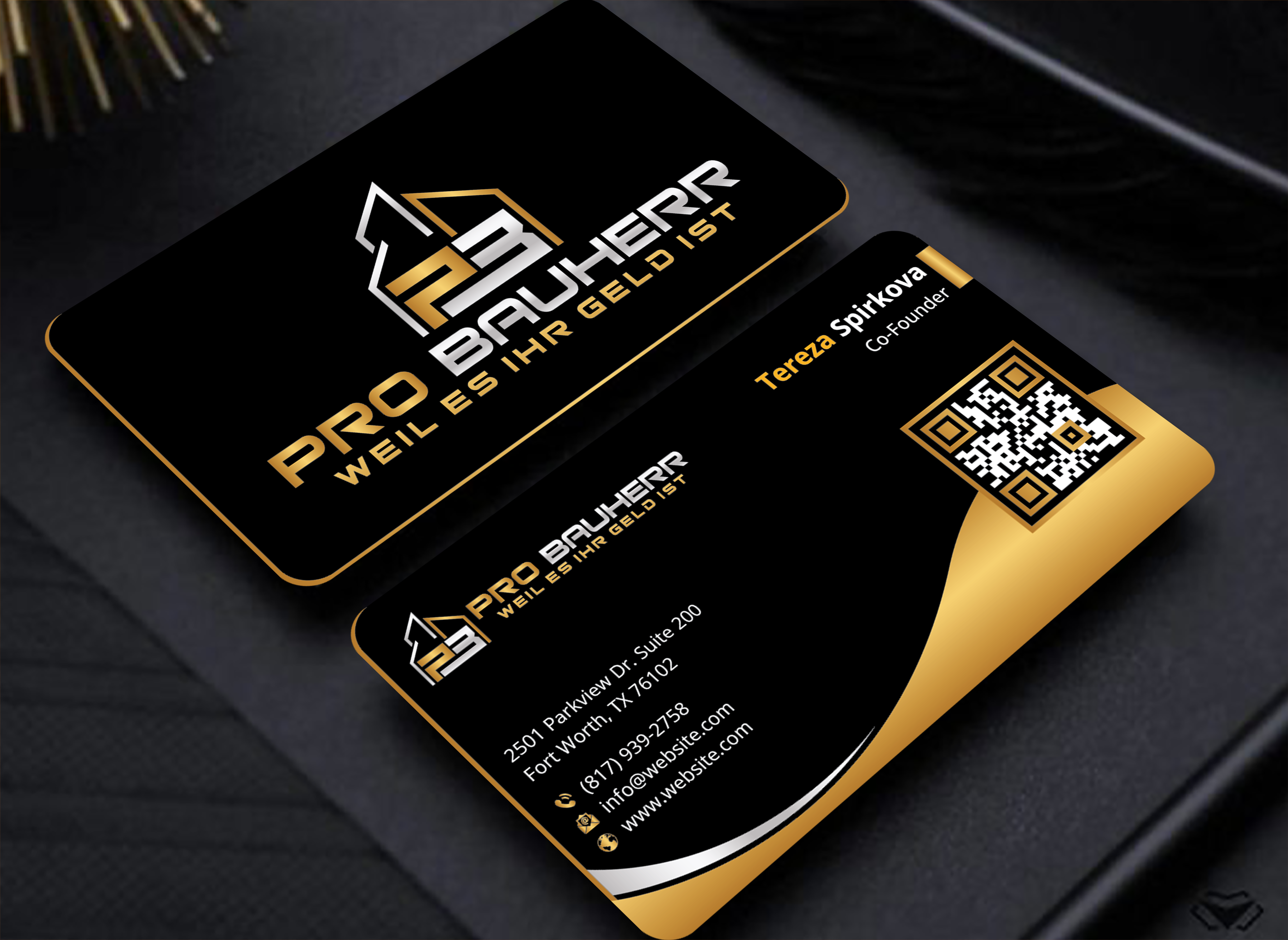 Diseño de Tarjeta de Presentación por DesignerShahadat para Pro Bauherr GmbH | Diseño #30872745