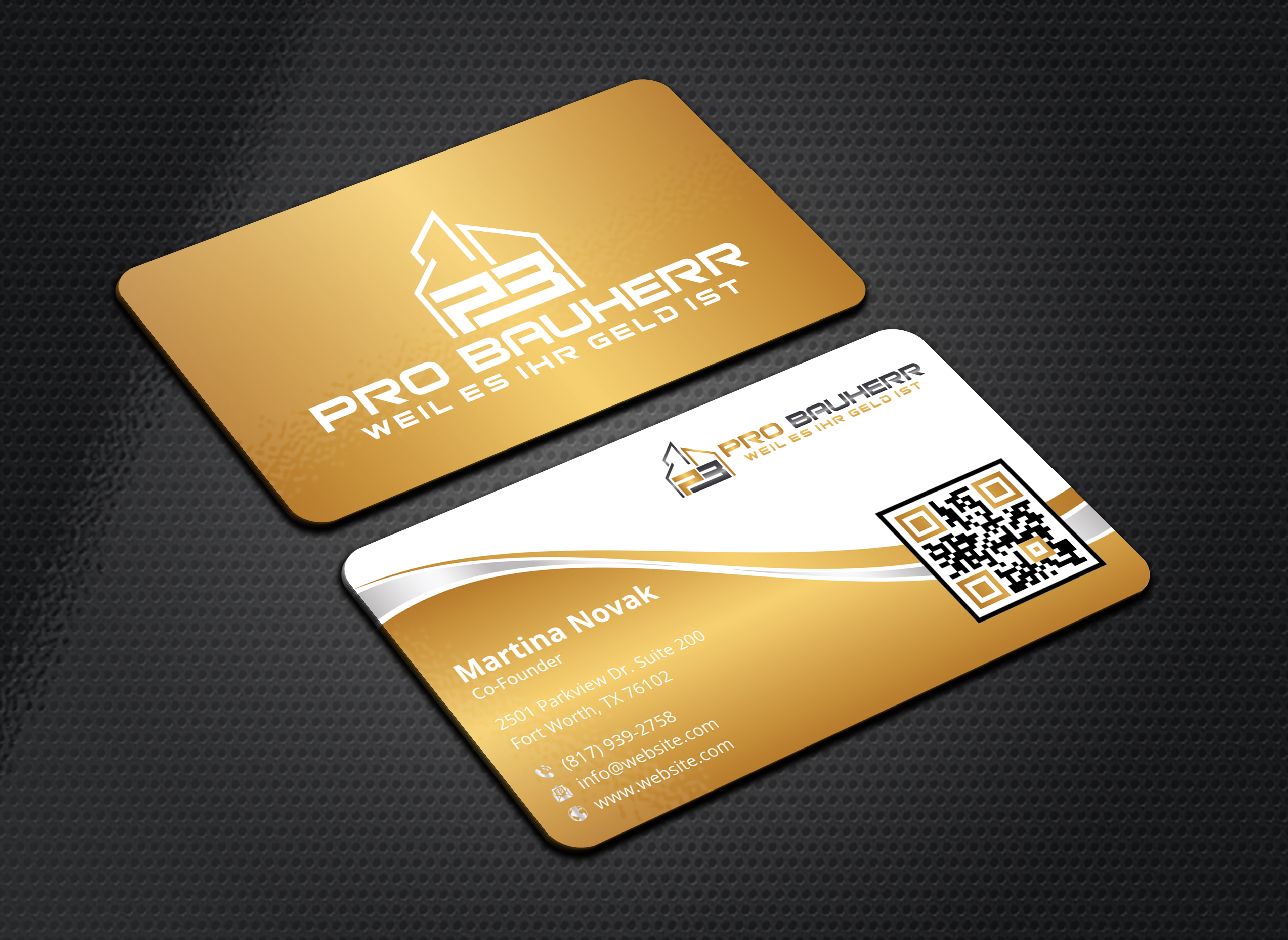 Visitenkarten-Design von DesignerShahadat für Pro Bauherr GmbH | Design #30872817