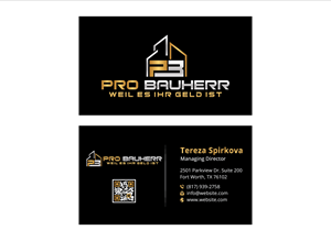 Visitenkarten-Design von DesignerShahadat für Pro Bauherr GmbH | Design: #30873761