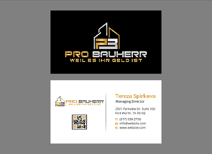 Visitenkarten-Design von DesignerShahadat für Pro Bauherr GmbH | Design: #30873798