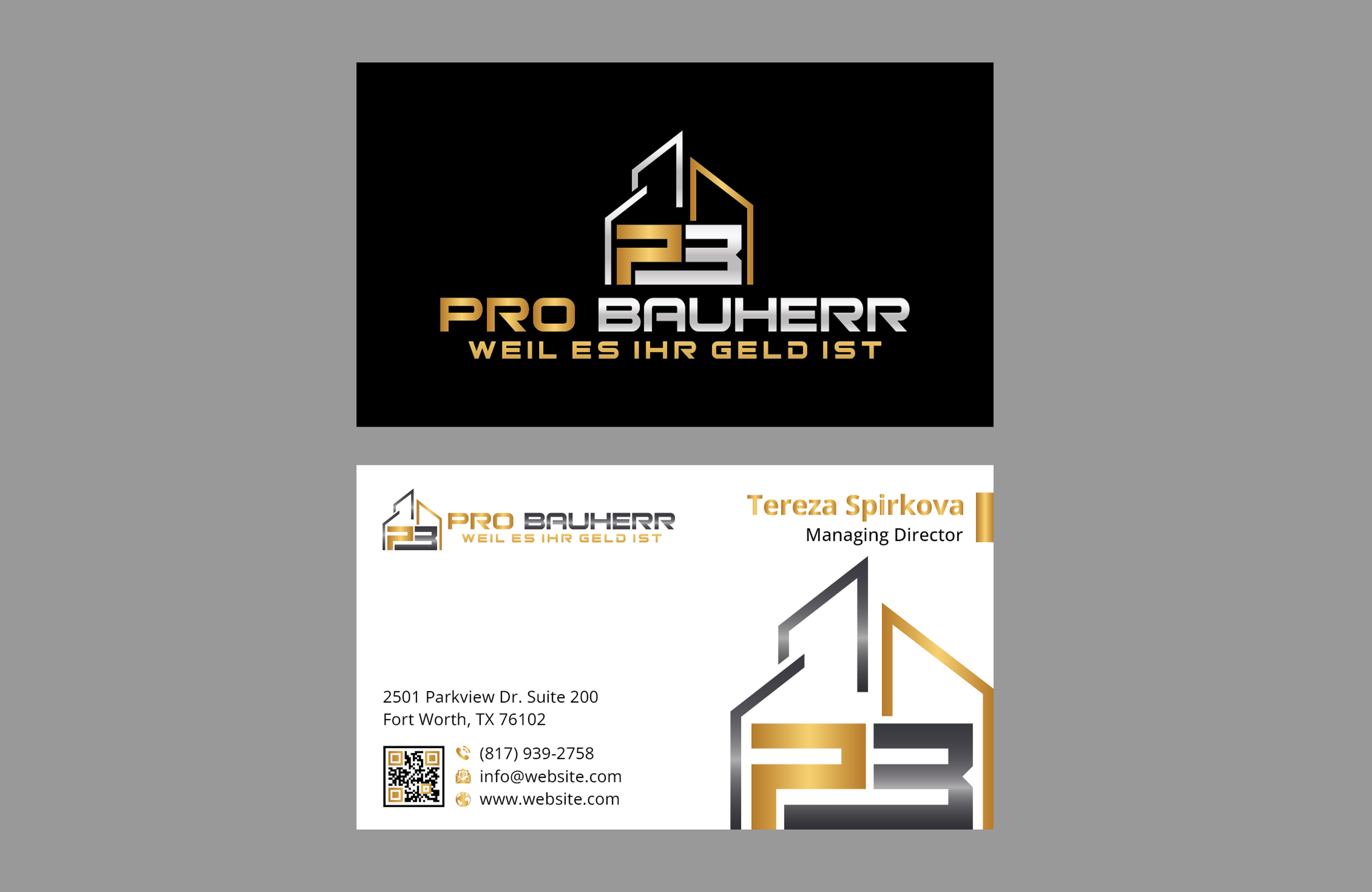 Visitenkarten-Design von DesignerShahadat für Pro Bauherr GmbH | Design #30875631