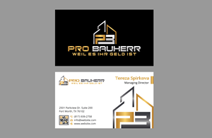 Visitenkarten-Design von DesignerShahadat für Pro Bauherr GmbH | Design: #30875631