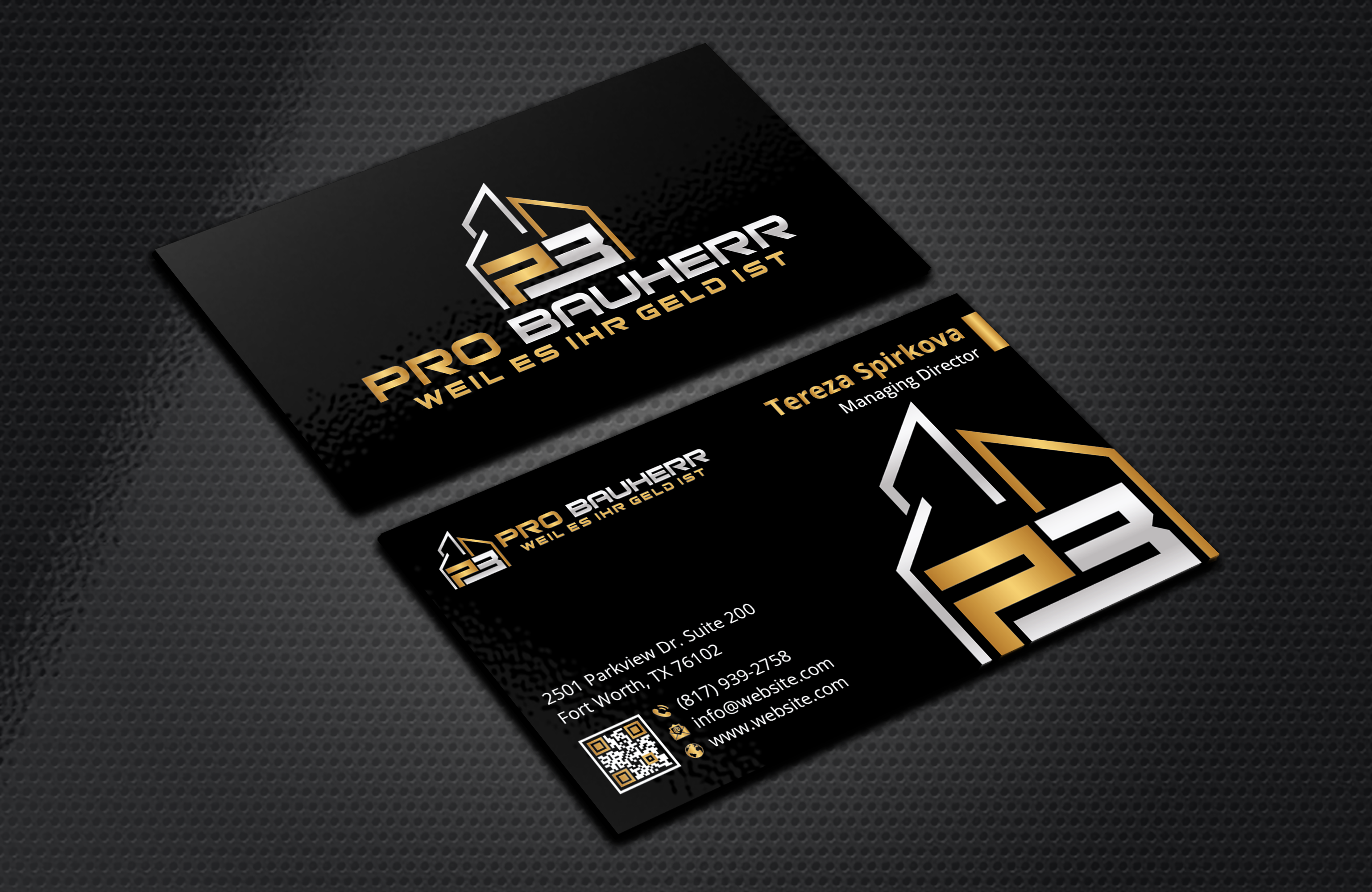 Visitenkarten-Design von DesignerShahadat für Pro Bauherr GmbH | Design #30875632