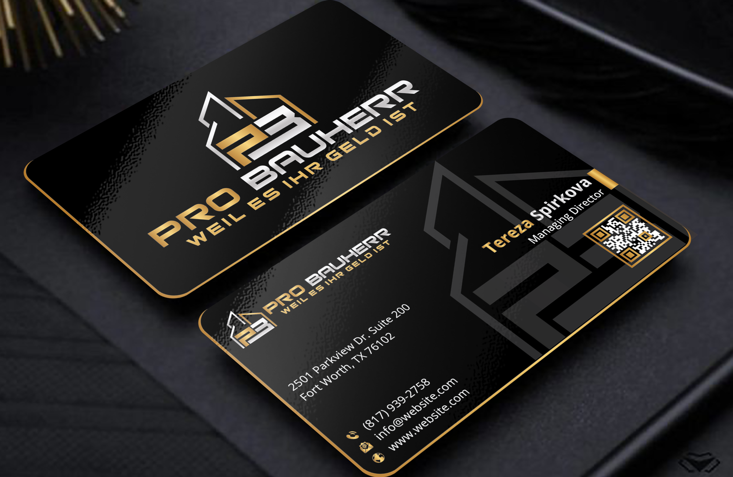 Business Card Design by DesignerShahadat for Pro Bauherr GmbH | Design #30875652