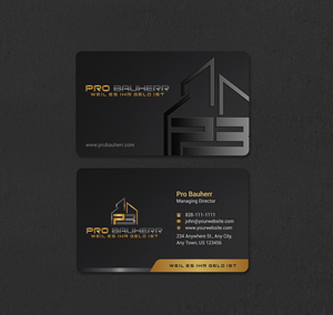 Business Card Design by INDIAN_Ashok for Pro Bauherr GmbH | Design: #30909161