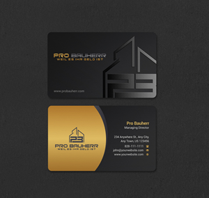 Business Card Design by INDIAN_Ashok for Pro Bauherr GmbH | Design: #30909162