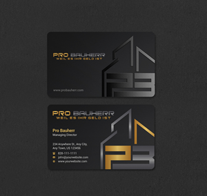 Business Card Design by INDIAN_Ashok for Pro Bauherr GmbH | Design: #30909164