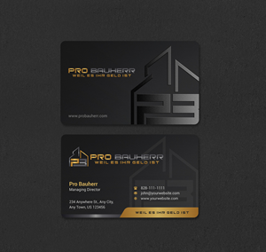 Business Card Design by INDIAN_Ashok for Pro Bauherr GmbH | Design: #30909165