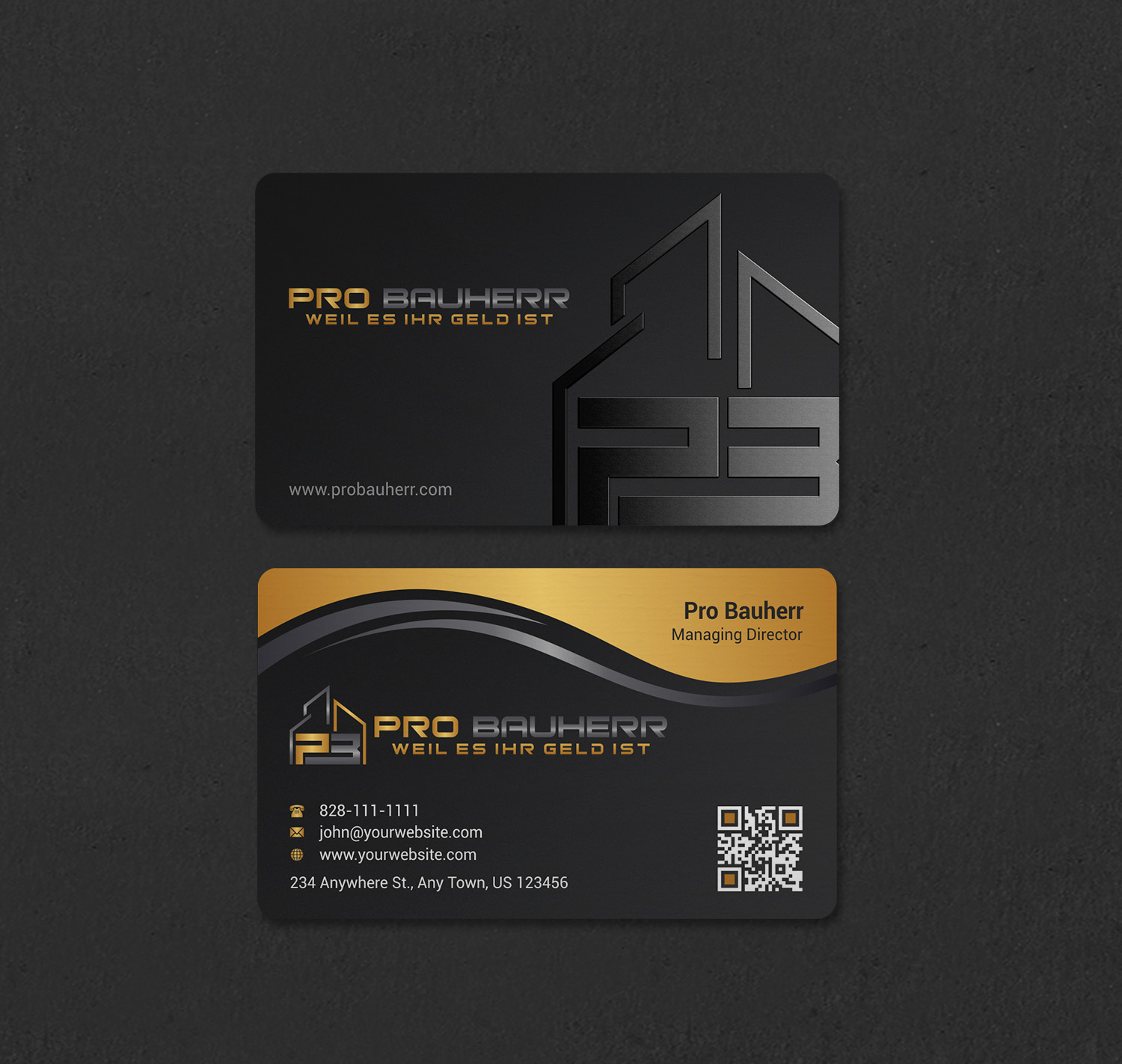 Business Card Design by INDIAN_Ashok for Pro Bauherr GmbH | Design #30909166