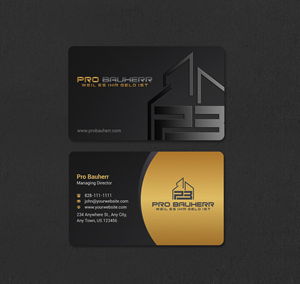 Business Card Design by INDIAN_Ashok for Pro Bauherr GmbH | Design: #30909167