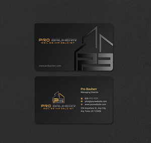 Business Card Design by INDIAN_Ashok for Pro Bauherr GmbH | Design: #30909168
