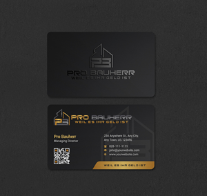 Business Card Design by INDIAN_Ashok for Pro Bauherr GmbH | Design: #30909169
