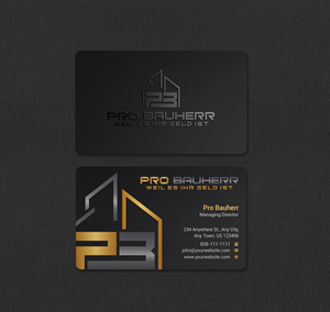 Business Card Design by INDIAN_Ashok for Pro Bauherr GmbH | Design: #30909171