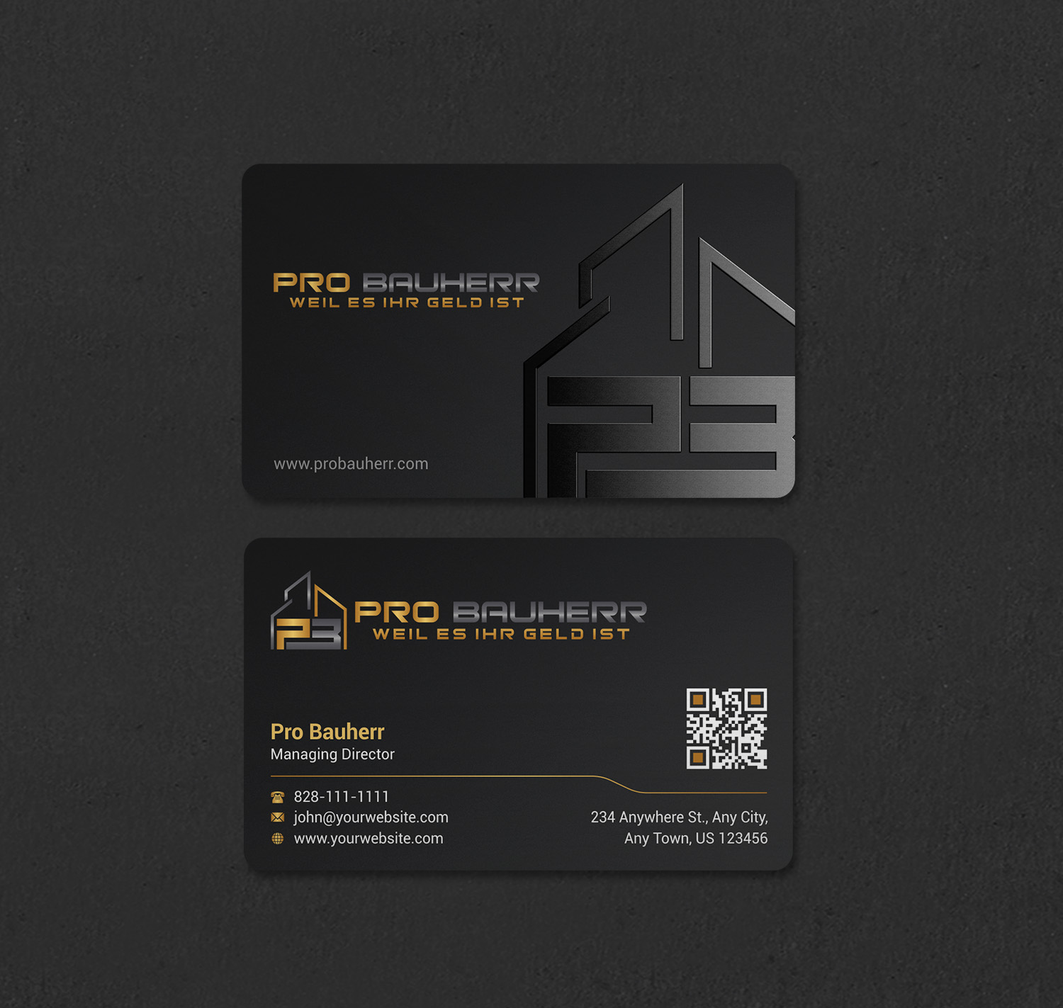 Diseño de Tarjeta de Presentación por INDIAN_Ashok para Pro Bauherr GmbH | Diseño #30909172