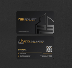Business Card Design by INDIAN_Ashok for Pro Bauherr GmbH | Design: #30909172