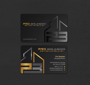 Business Card Design by INDIAN_Ashok for Pro Bauherr GmbH | Design: #30909173