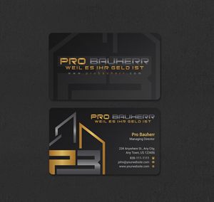 Business Card Design by INDIAN_Ashok for Pro Bauherr GmbH | Design: #30909174