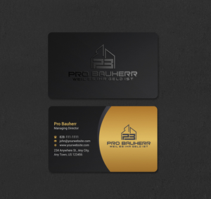 Business Card Design by INDIAN_Ashok for Pro Bauherr GmbH | Design: #30909175