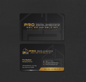 Business Card Design by INDIAN_Ashok for Pro Bauherr GmbH | Design: #30909176