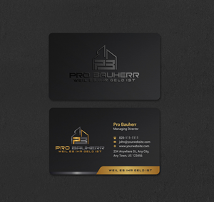 Business Card Design by INDIAN_Ashok for Pro Bauherr GmbH | Design: #30909177