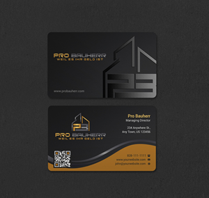 Business Card Design by INDIAN_Ashok for Pro Bauherr GmbH | Design: #30909179