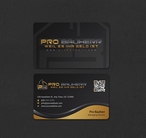 Business Card Design by INDIAN_Ashok for Pro Bauherr GmbH | Design: #30909180