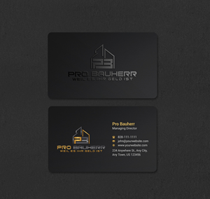 Business Card Design by INDIAN_Ashok for Pro Bauherr GmbH | Design: #30909185