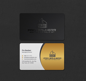 Business Card Design by INDIAN_Ashok for Pro Bauherr GmbH | Design: #30909190