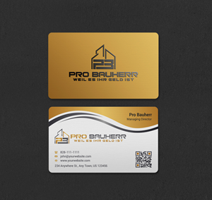 Business Card Design by INDIAN_Ashok for Pro Bauherr GmbH | Design: #30909194
